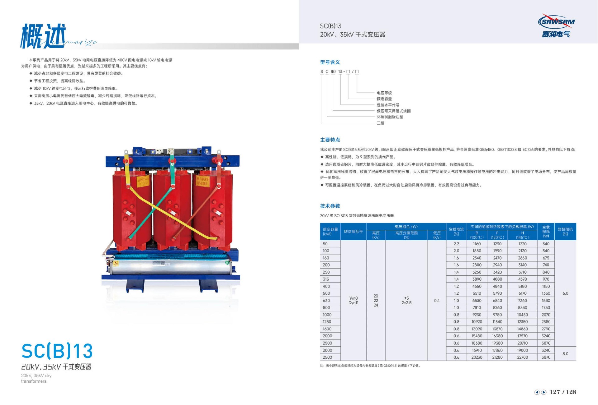 SC(B)1320kV、35kV干式变压器